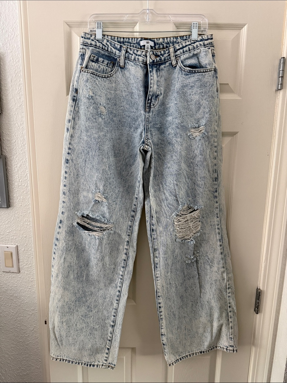 bp Light Acid Wash Ripped Boyfriend Jeans
